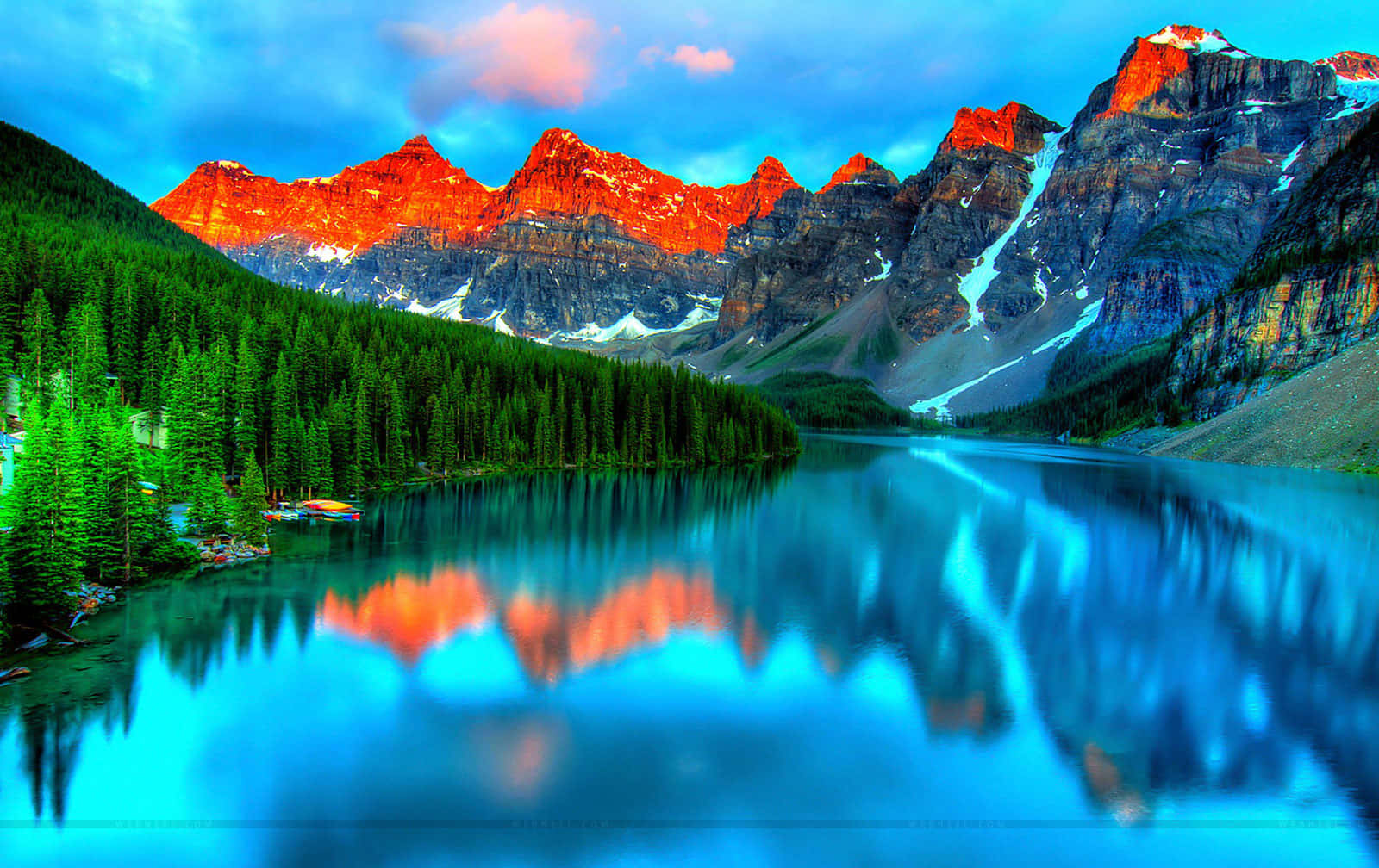 Magnificent Bright Blue Landscape Wallpaper