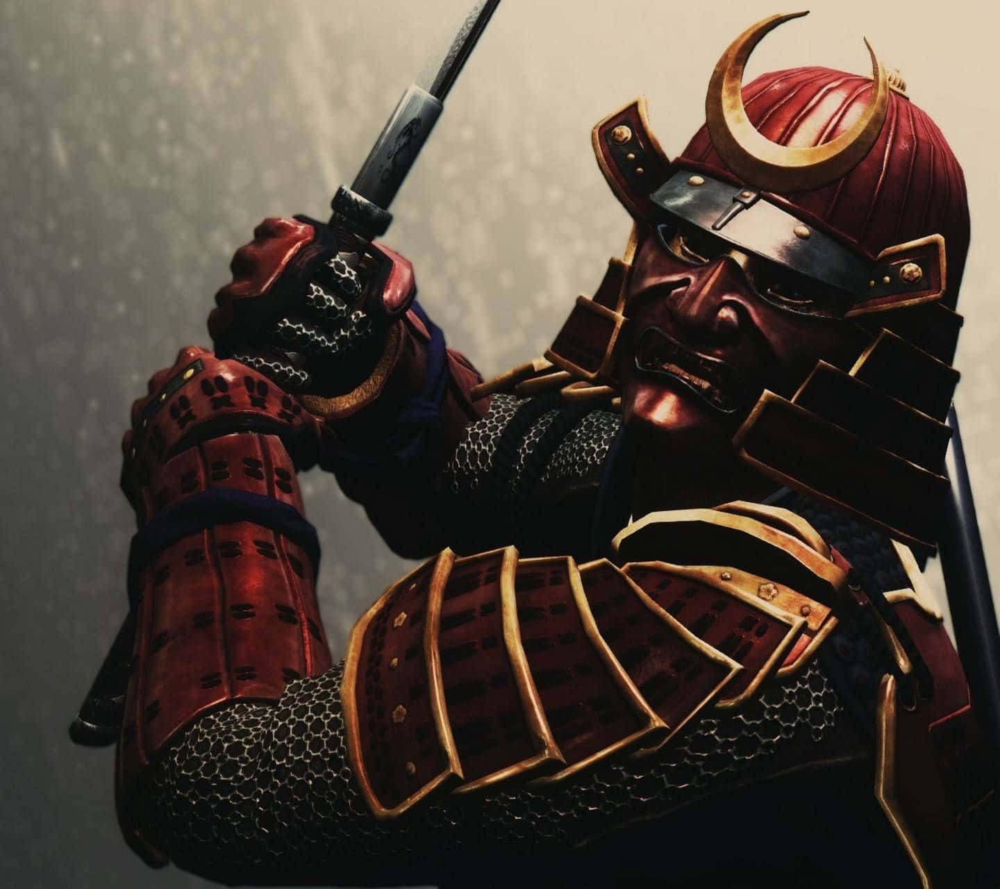 Magnificent Samurai Armor On Display Wallpaper