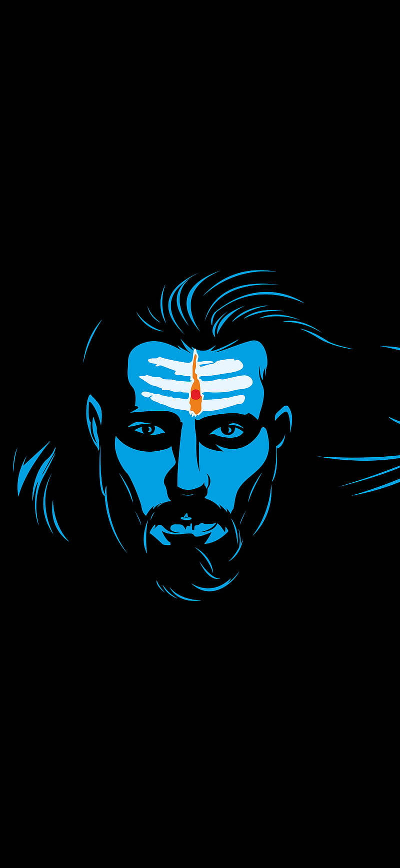 Mahadev Full Hd Blue And Black Wallpaper