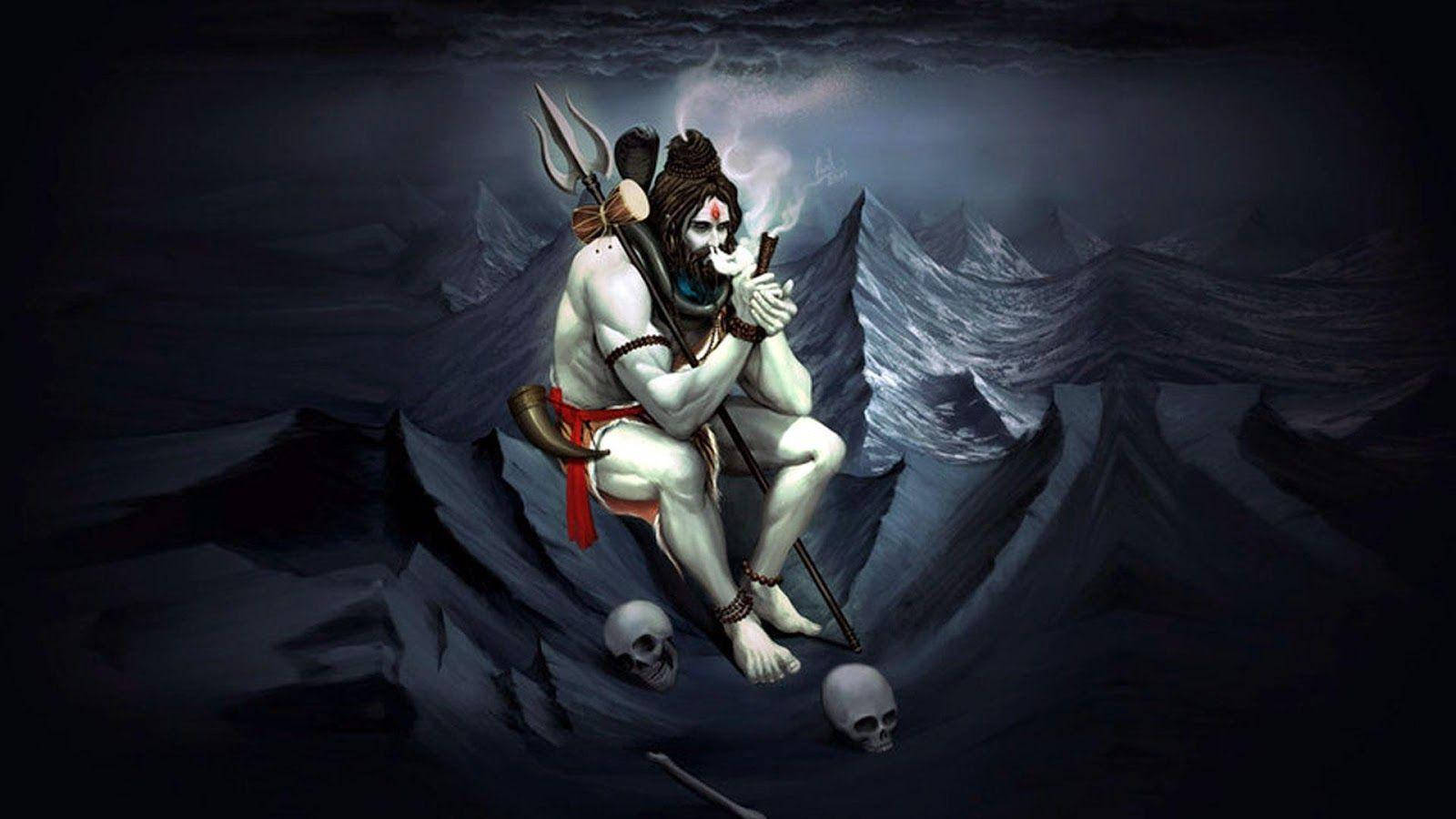 Mahakal 3d Smoking Pipe Wallpaper