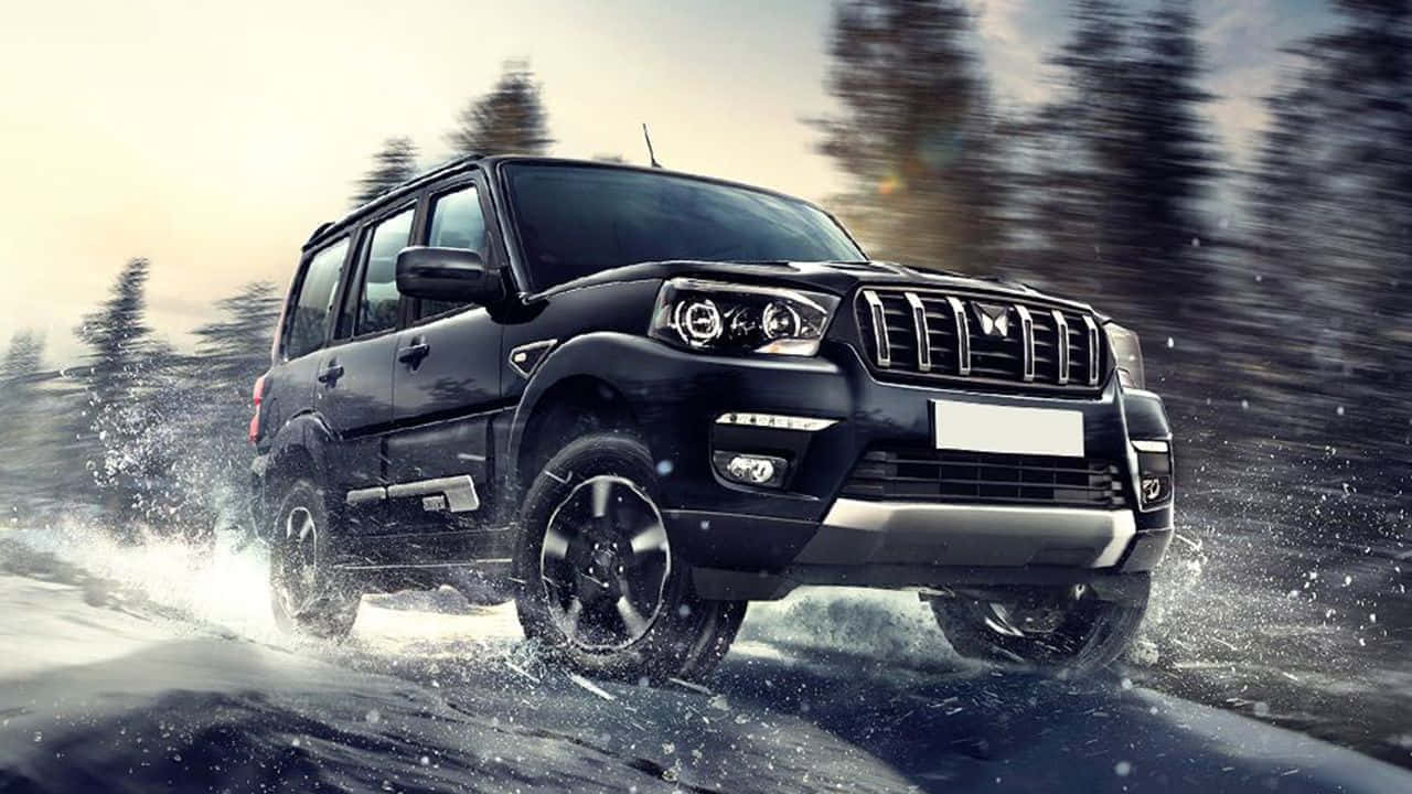 Mahindra S U V Winter Drive Wallpaper