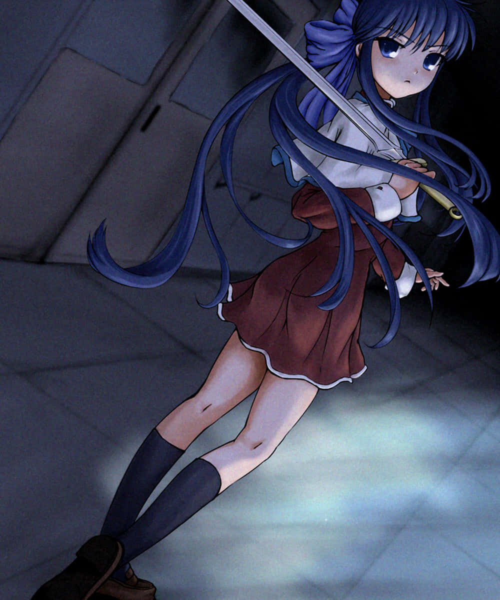 Mai Kawasumi Sword Stance Wallpaper