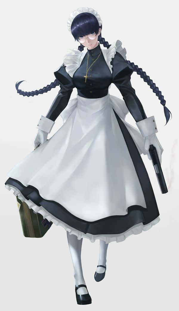 Maid With Gun Anime Character Wallpaper