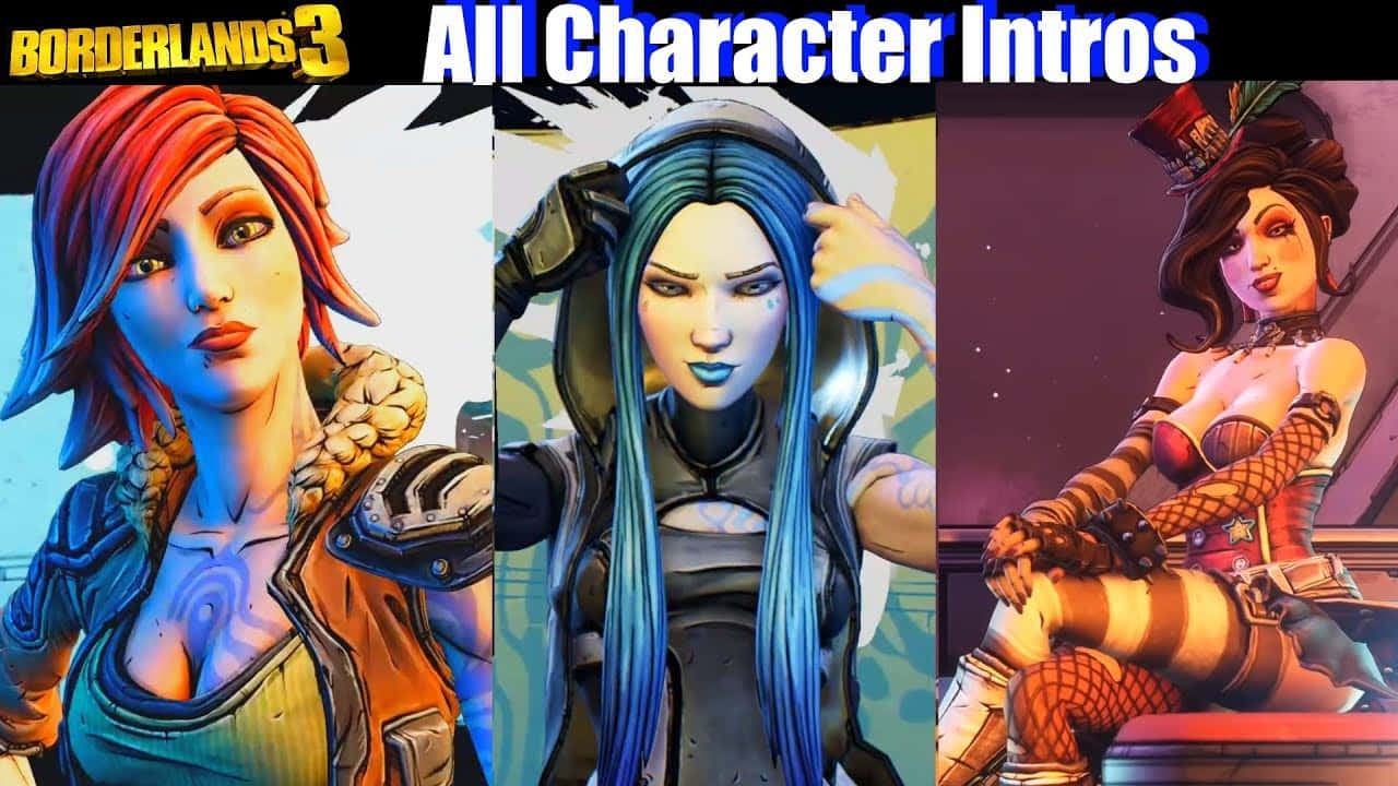 Main Characters Of Borderlands Strategy Game Wallpaper