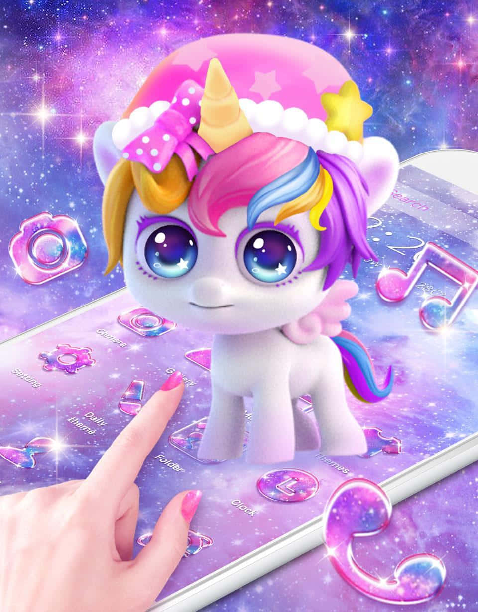 Majestic 3d Unicorn Galloping Through A Fantasy World Wallpaper