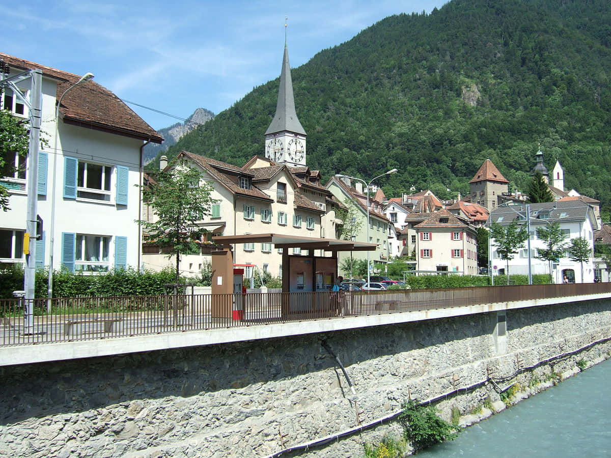 Majestic Alpine Landscape In Chur, Switzerland Wallpaper