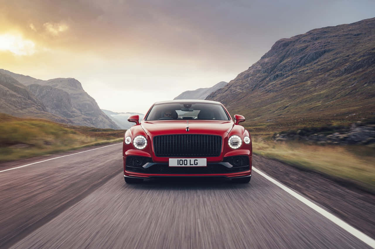 Majestic Bentley Flying Spur In Motion Wallpaper