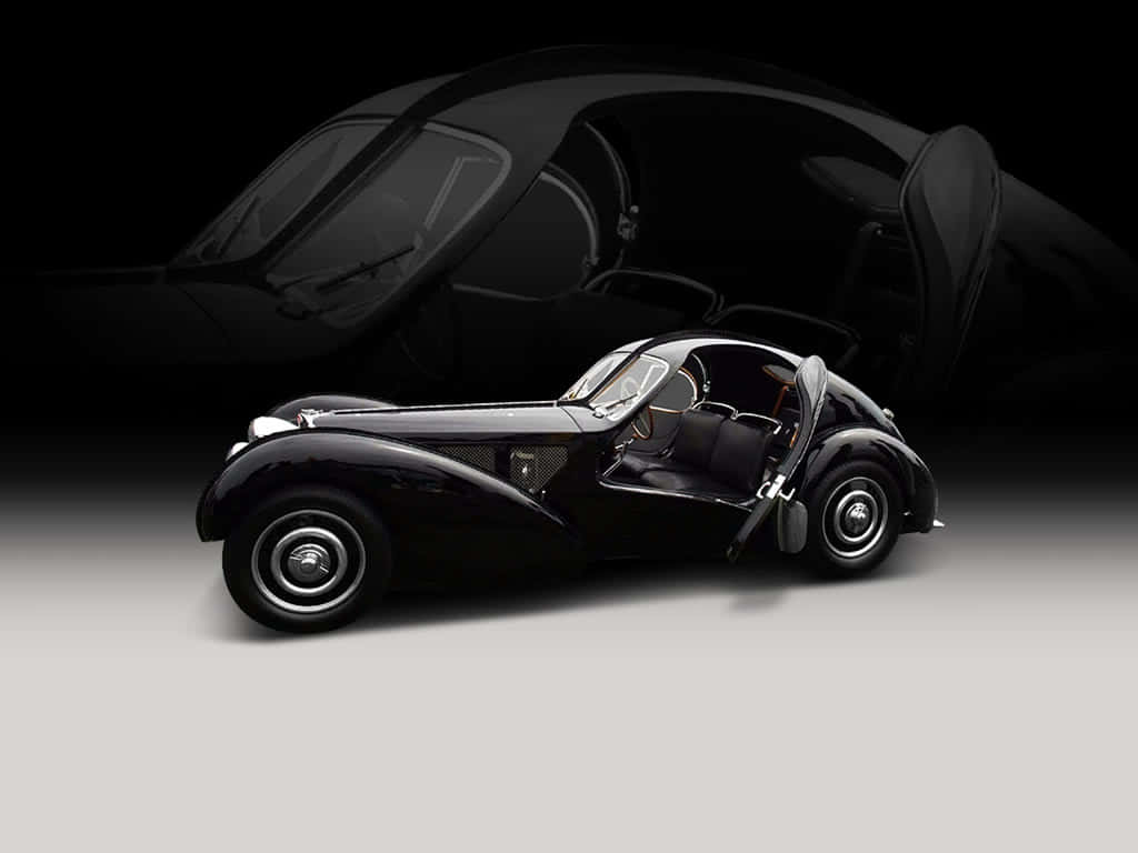 Majestic Bugatti Type 57sc Atlantic Coastline Drive Wallpaper