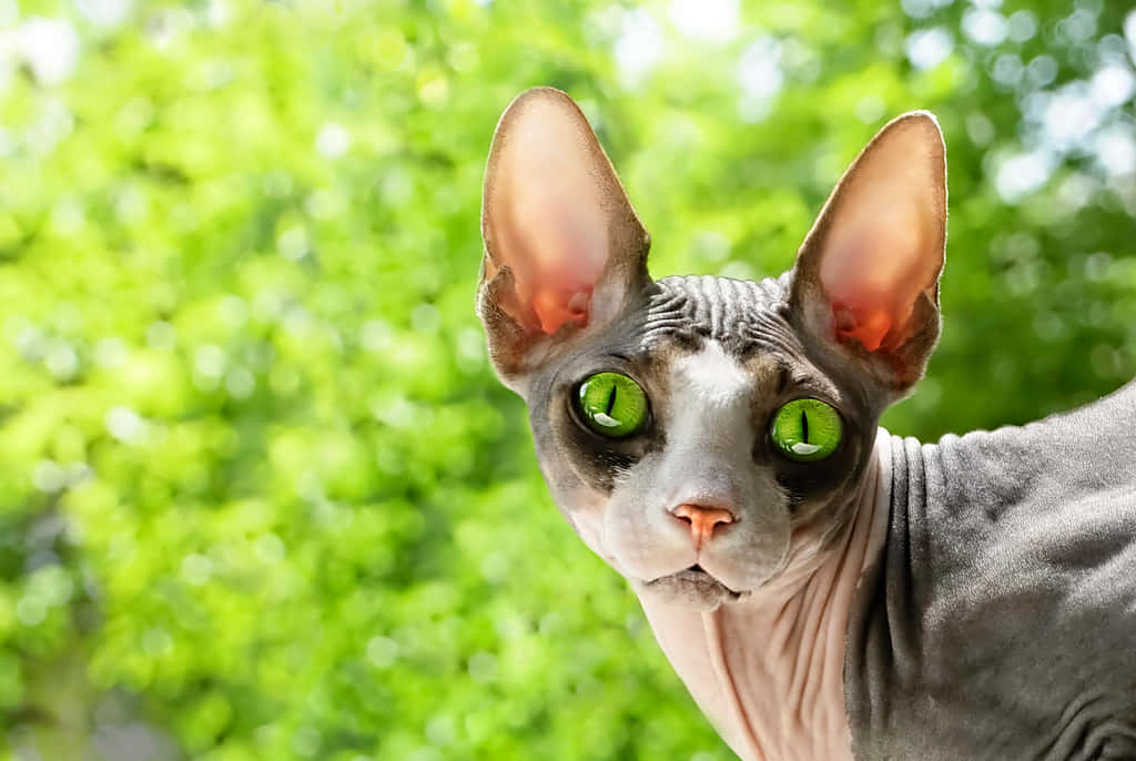 Majestic Canadian Sphynx Cat Wallpaper