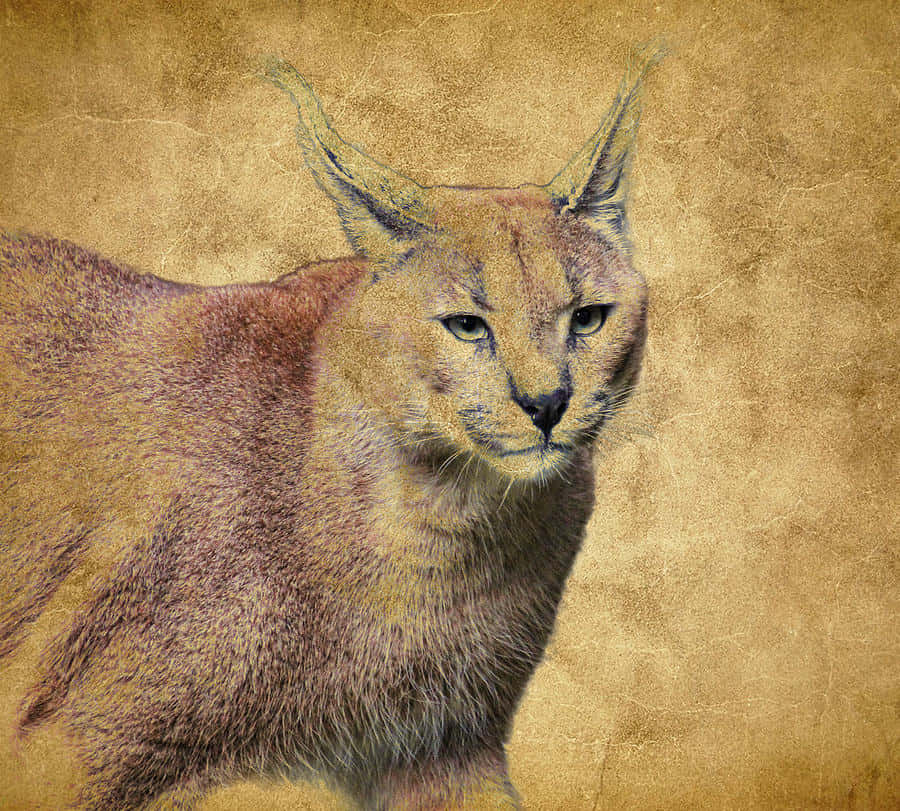 Majestic Desert Lynx In Its Natural Habitat Wallpaper