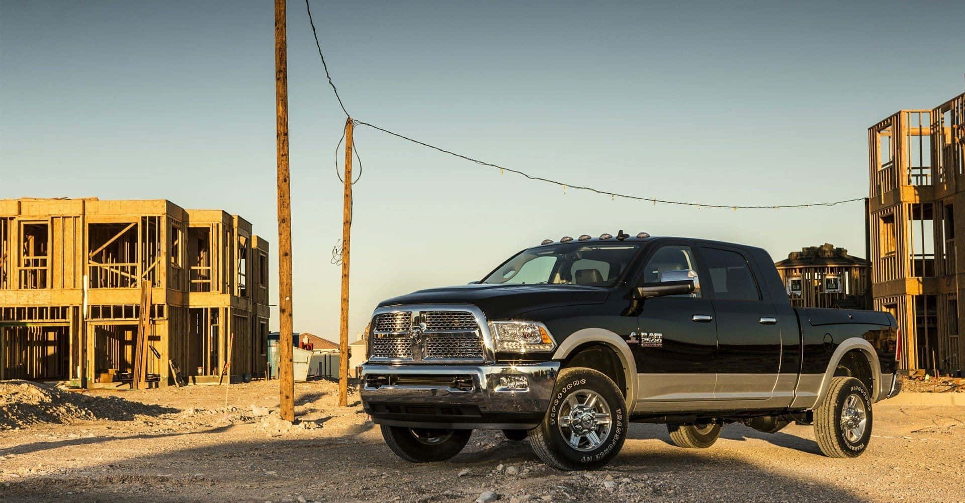 Majestic Dodge Ram Beneath The Mesmerizing Twilight Wallpaper