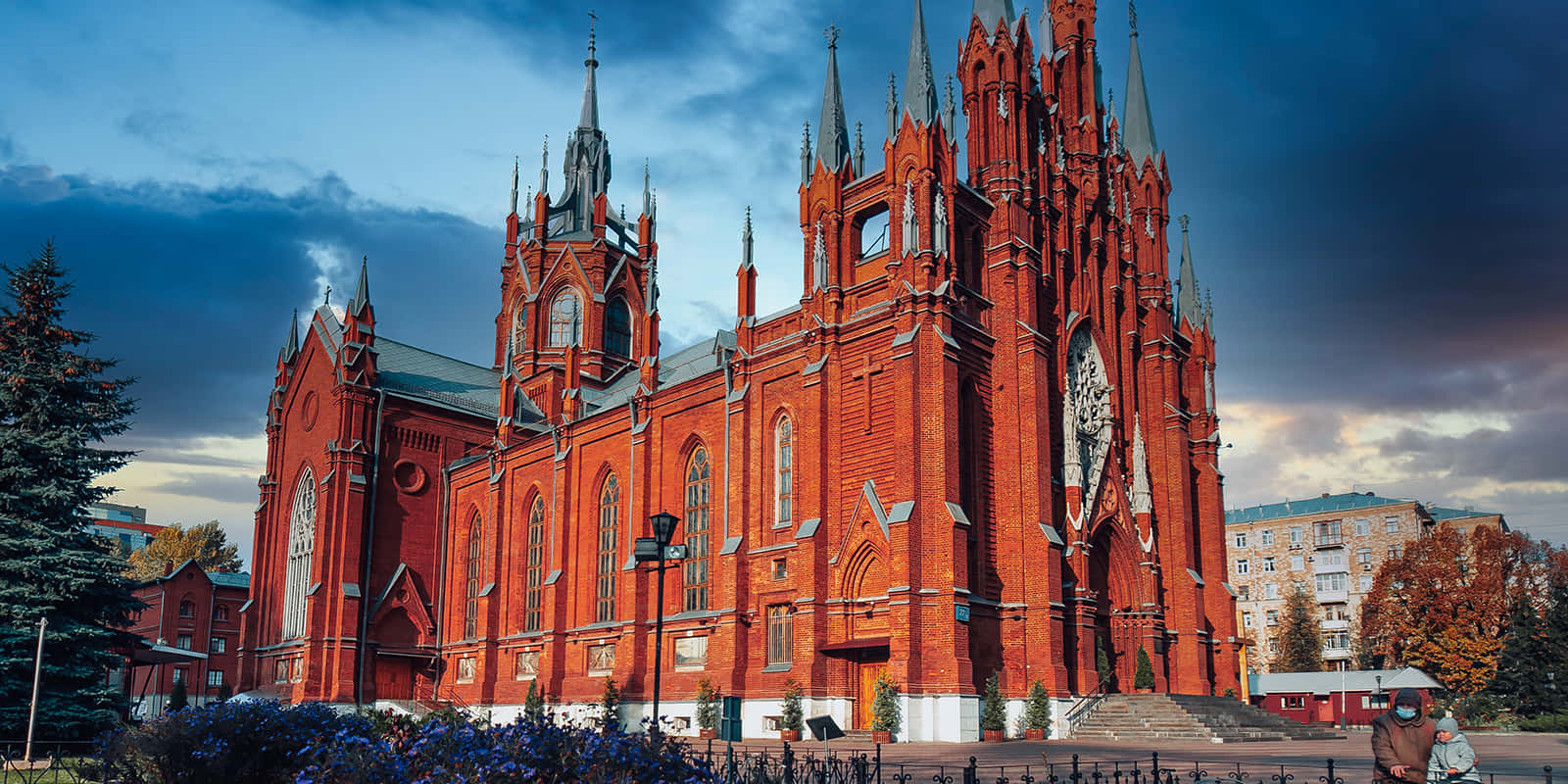 Majestic Gothic Cathedral Against A Beautiful Sky Wallpaper