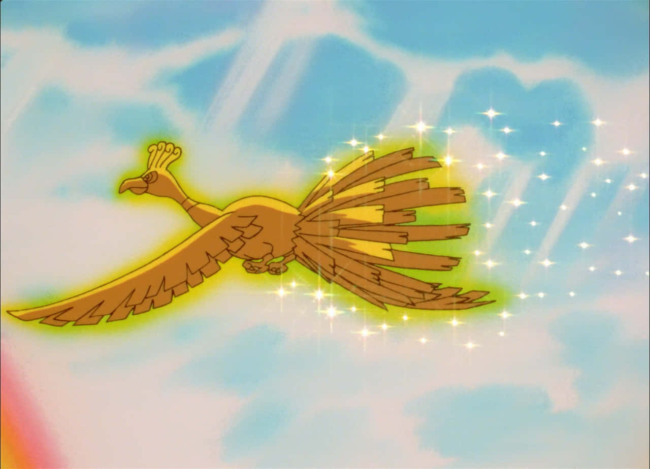 Majestic Ho-oh Soaring The Skies Wallpaper