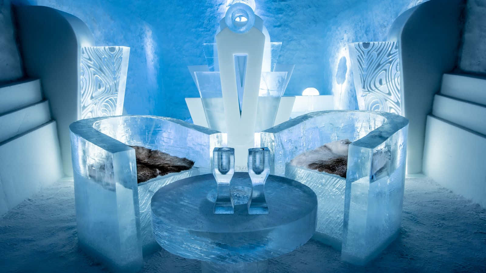 Majestic Ice Hotel Suite Wallpaper