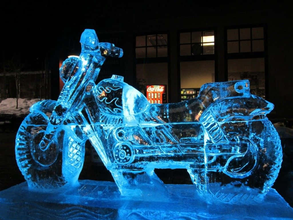 Majestic Ice Sculpture Showpiece Wallpaper