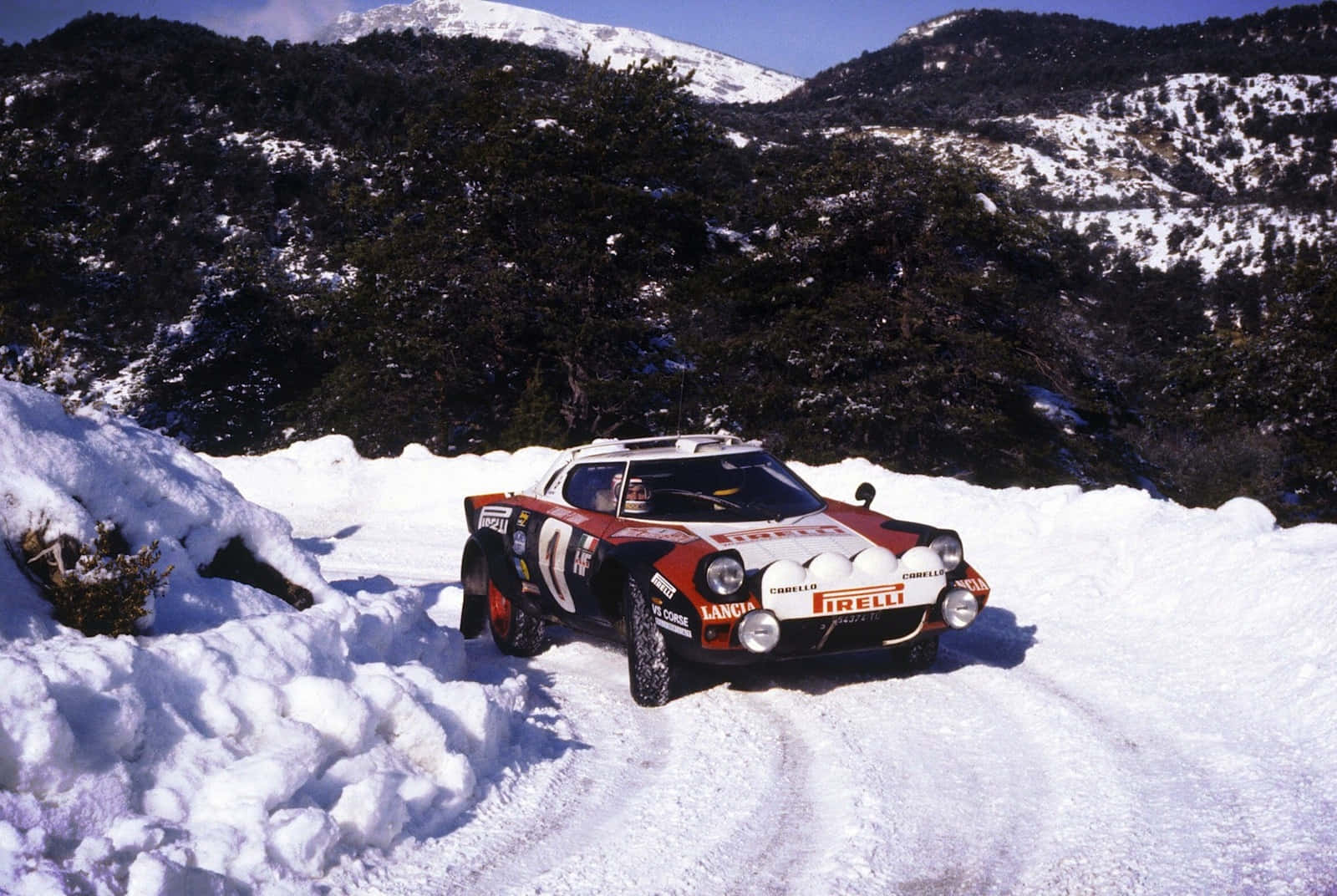 Majestic Lancia Stratos In Its Prime Wallpaper