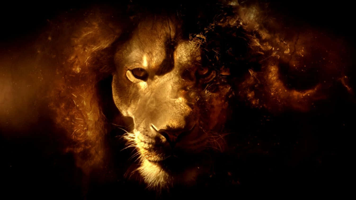 Majestic Lion Of Judah Roaring Wallpaper