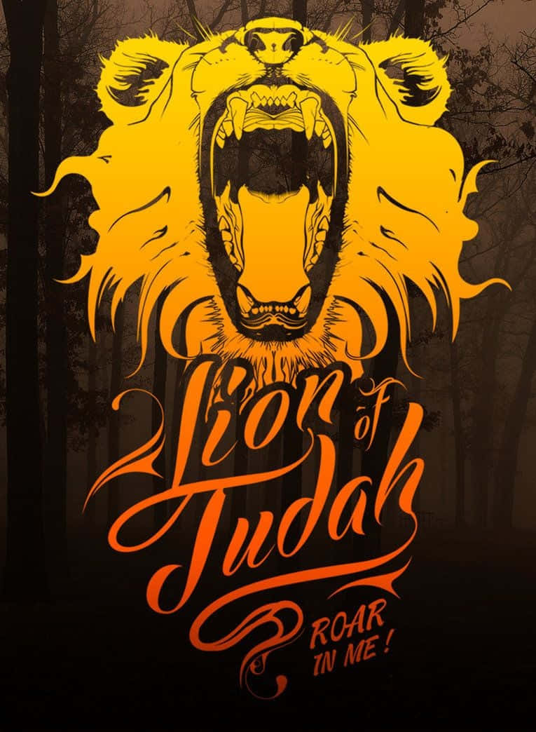 Majestic Lion Of Judah Roaring Wallpaper