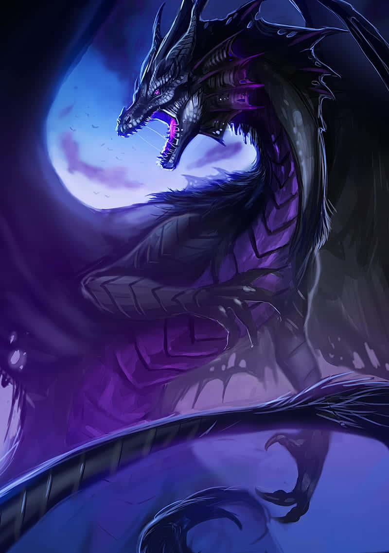 Majestic_ Night_ Dragon Wallpaper