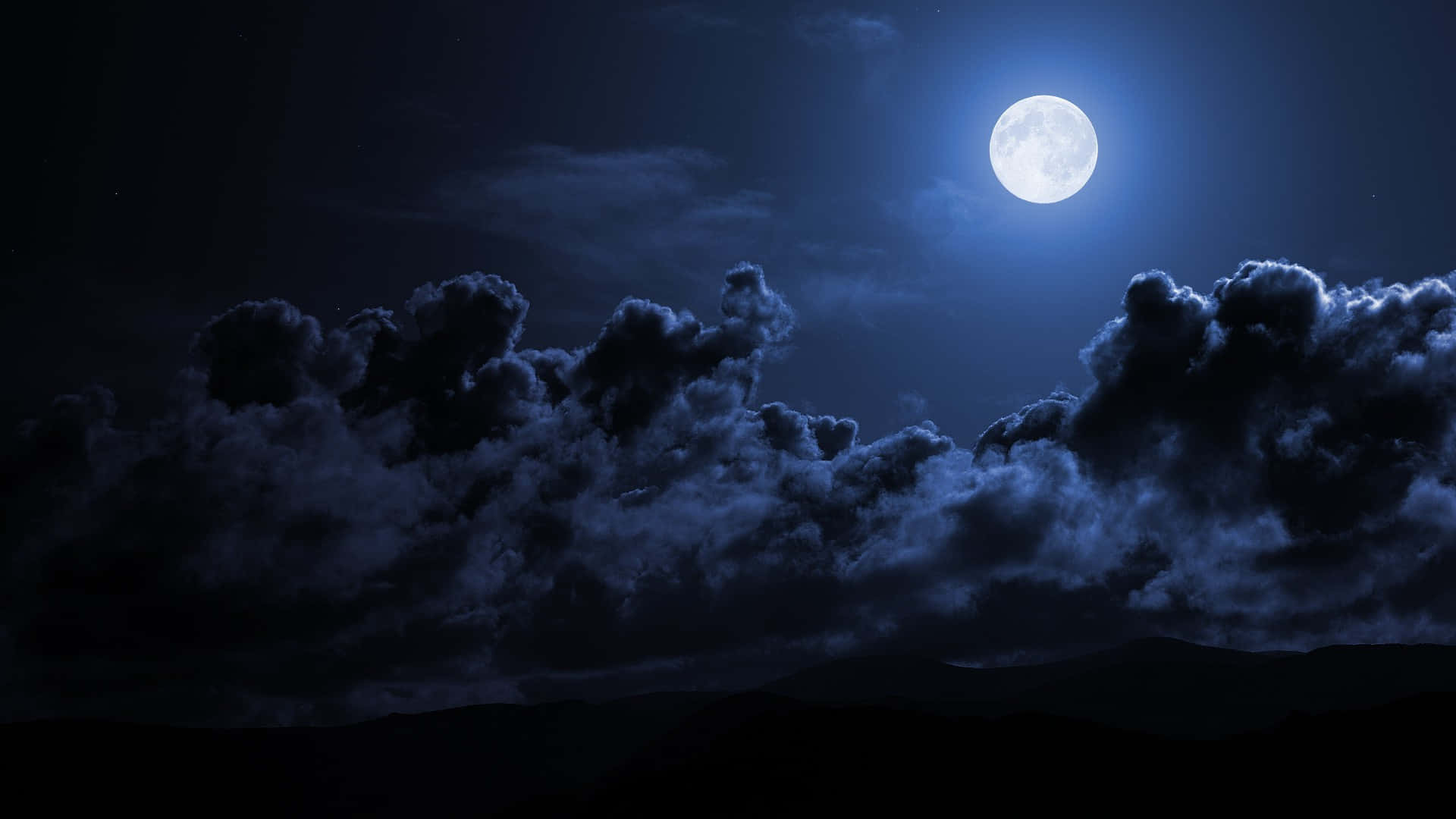 Majestic Night Under The Moonlight Wallpaper