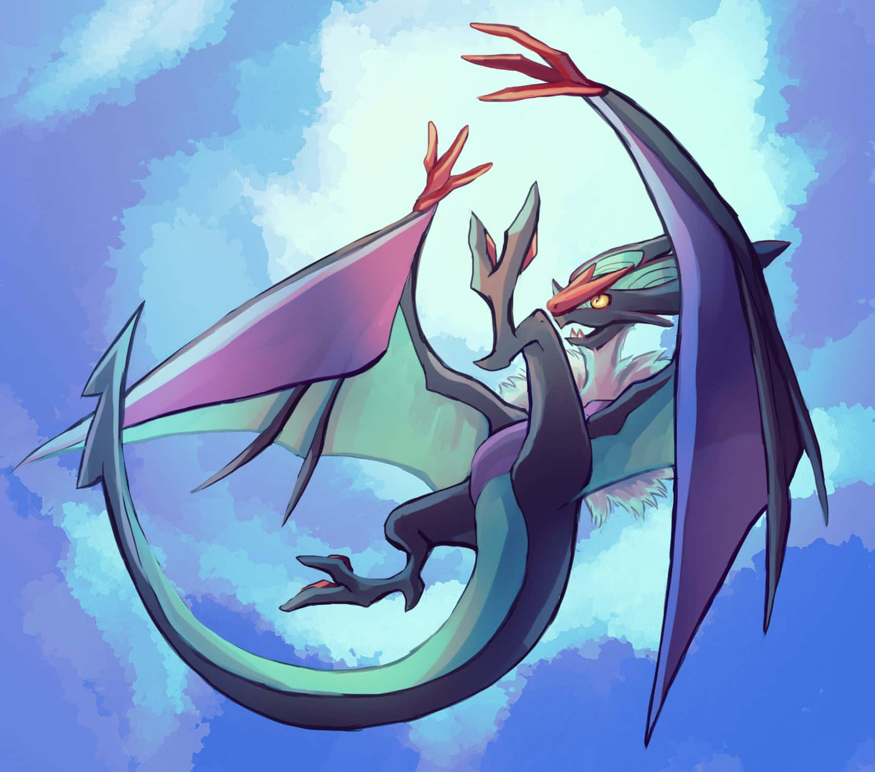 Majestic Noivern Flying Wallpaper