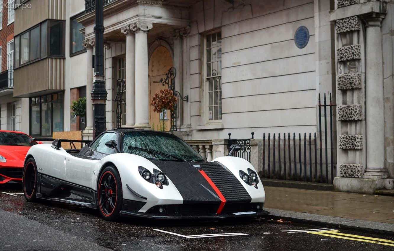 Majestic Pagani Zonda Cinque In Full Speed Wallpaper