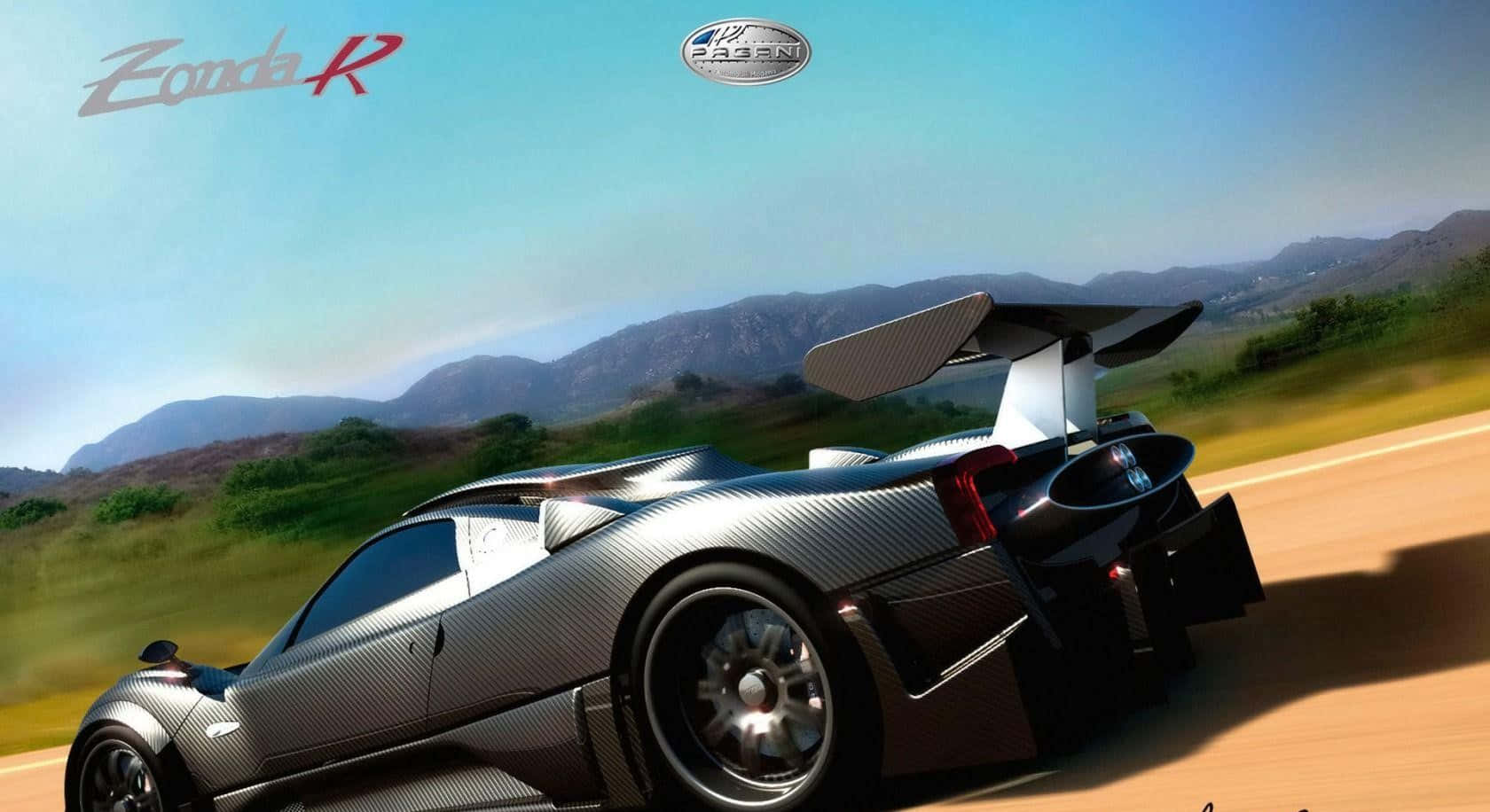 Majestic Pagani Zonda R On The Racing Track Wallpaper