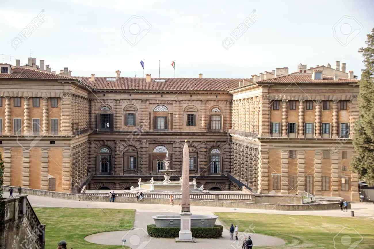 Majestic Palazzo Pitti At Sunset Wallpaper