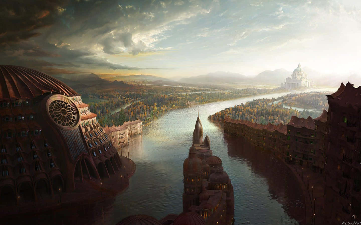 Majestic Panorama Of Naboo Landscape Wallpaper