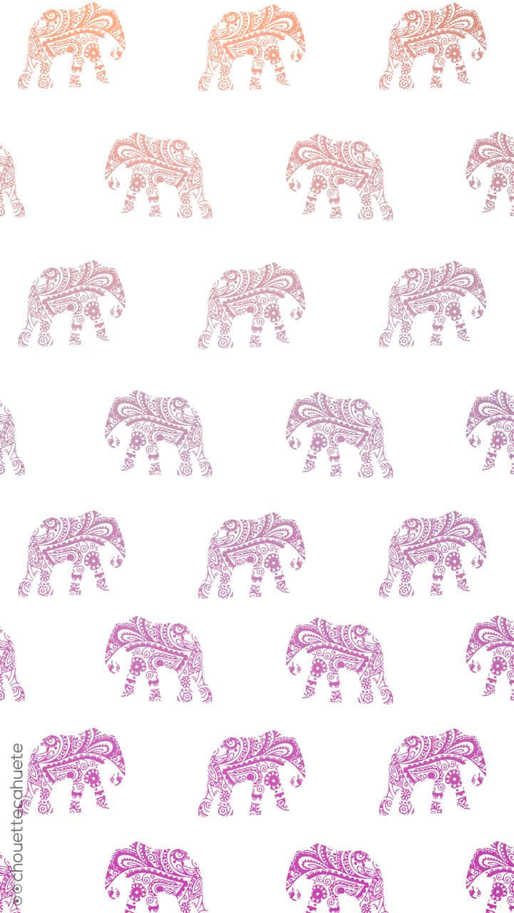 Majestic Pink Elephant In A Dreamy World Wallpaper