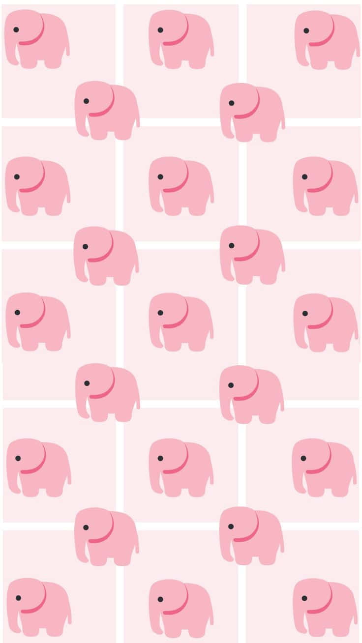 Majestic Pink Elephant In The Wild Wallpaper