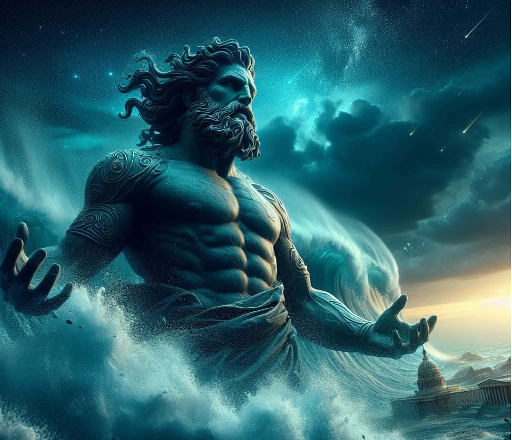 Majestic_ Poseidon_ Artwork Wallpaper