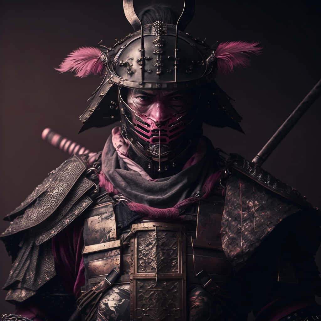 Majestic Samurai Armor Displayed On Stand Wallpaper