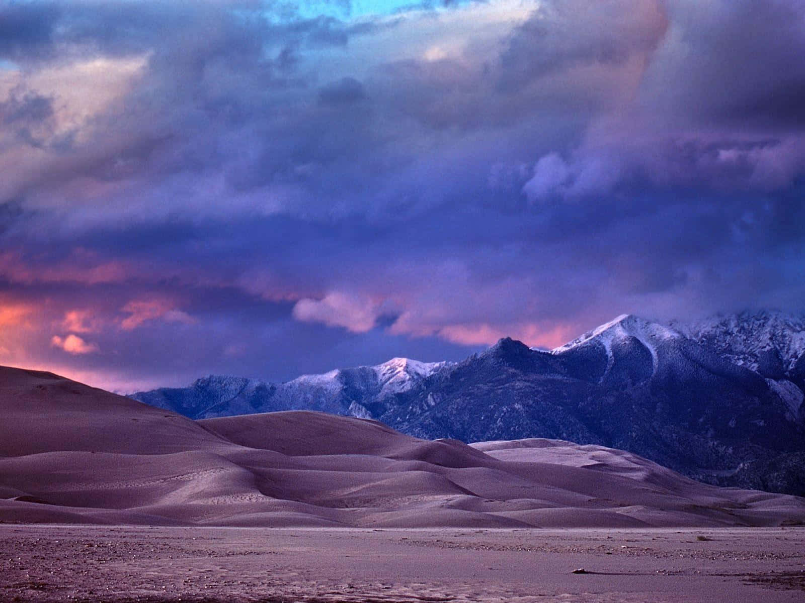 Majestic Sand Dunes At Sunset Wallpaper