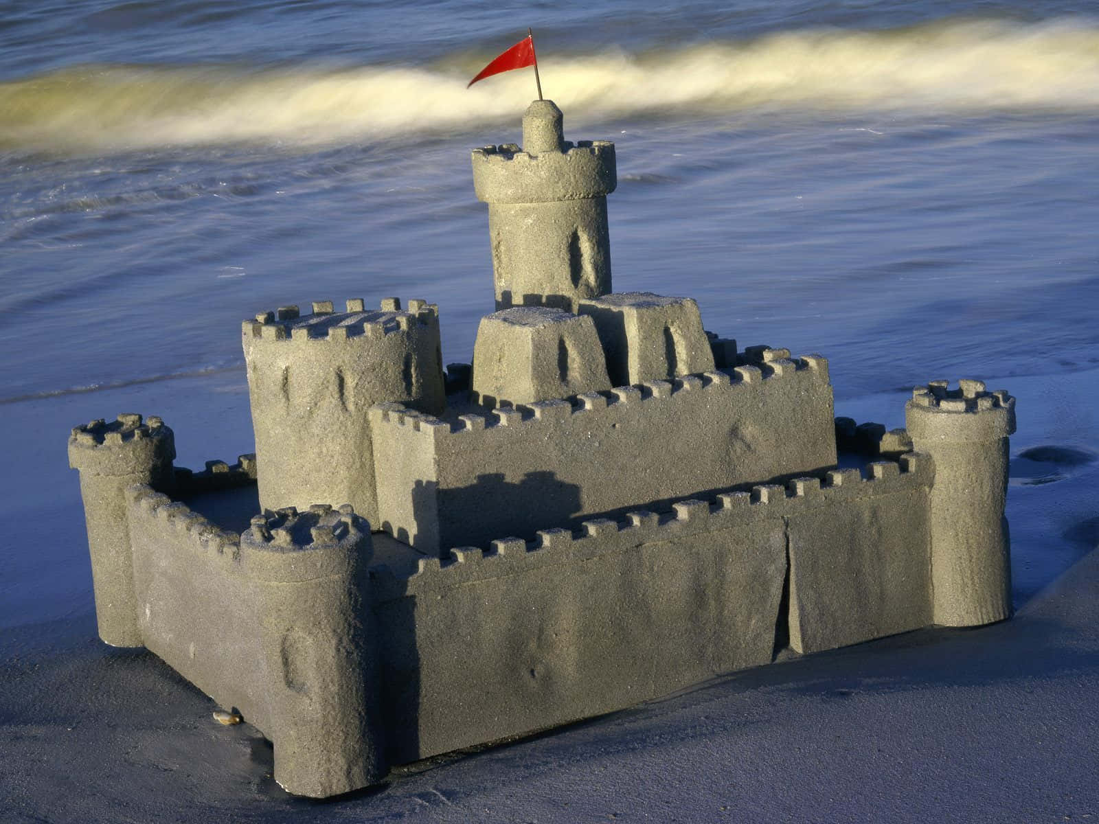 Majestic Sandcastle By The Beach Wallpaper