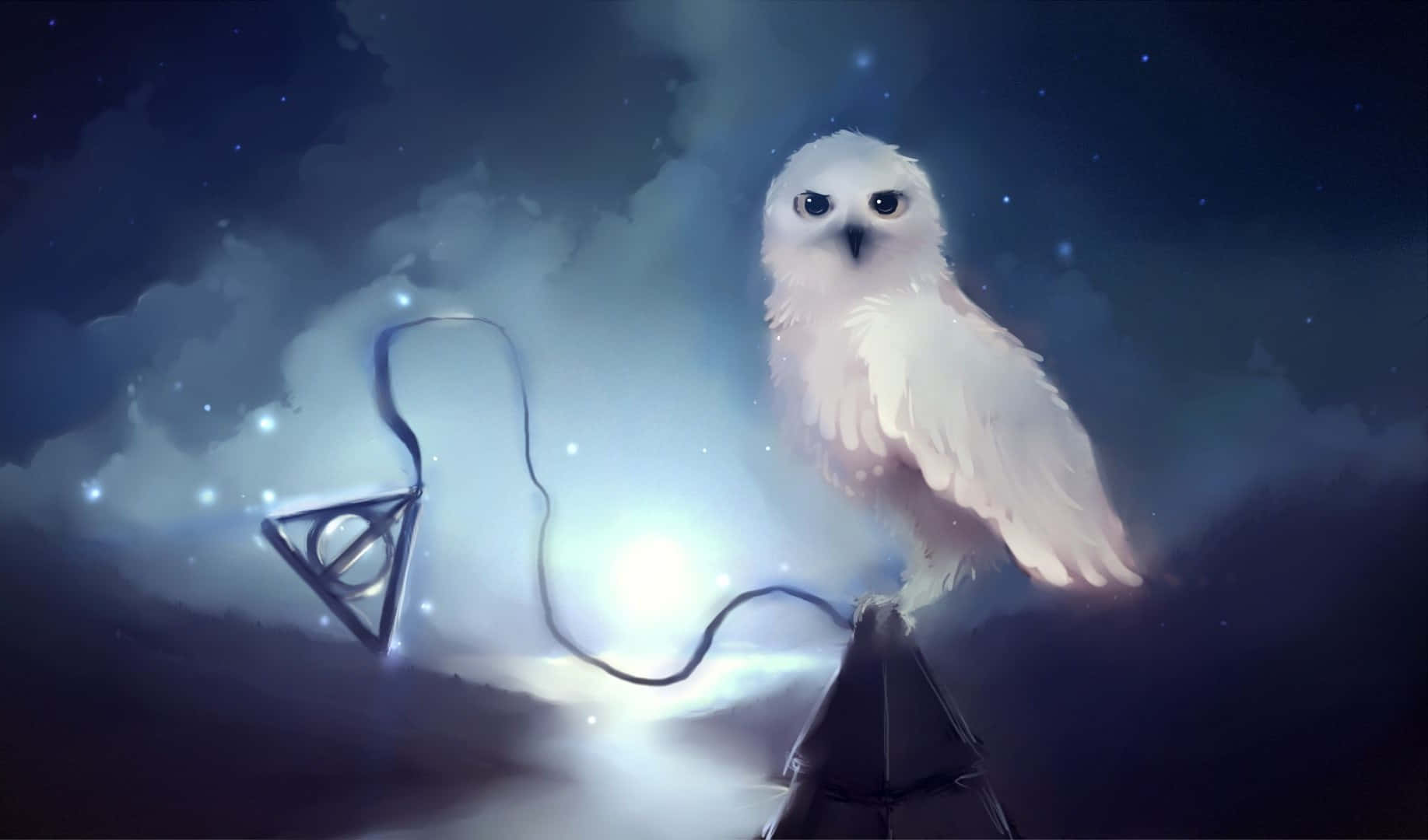 Majestic Snowy Owl Perched In Nature Wallpaper