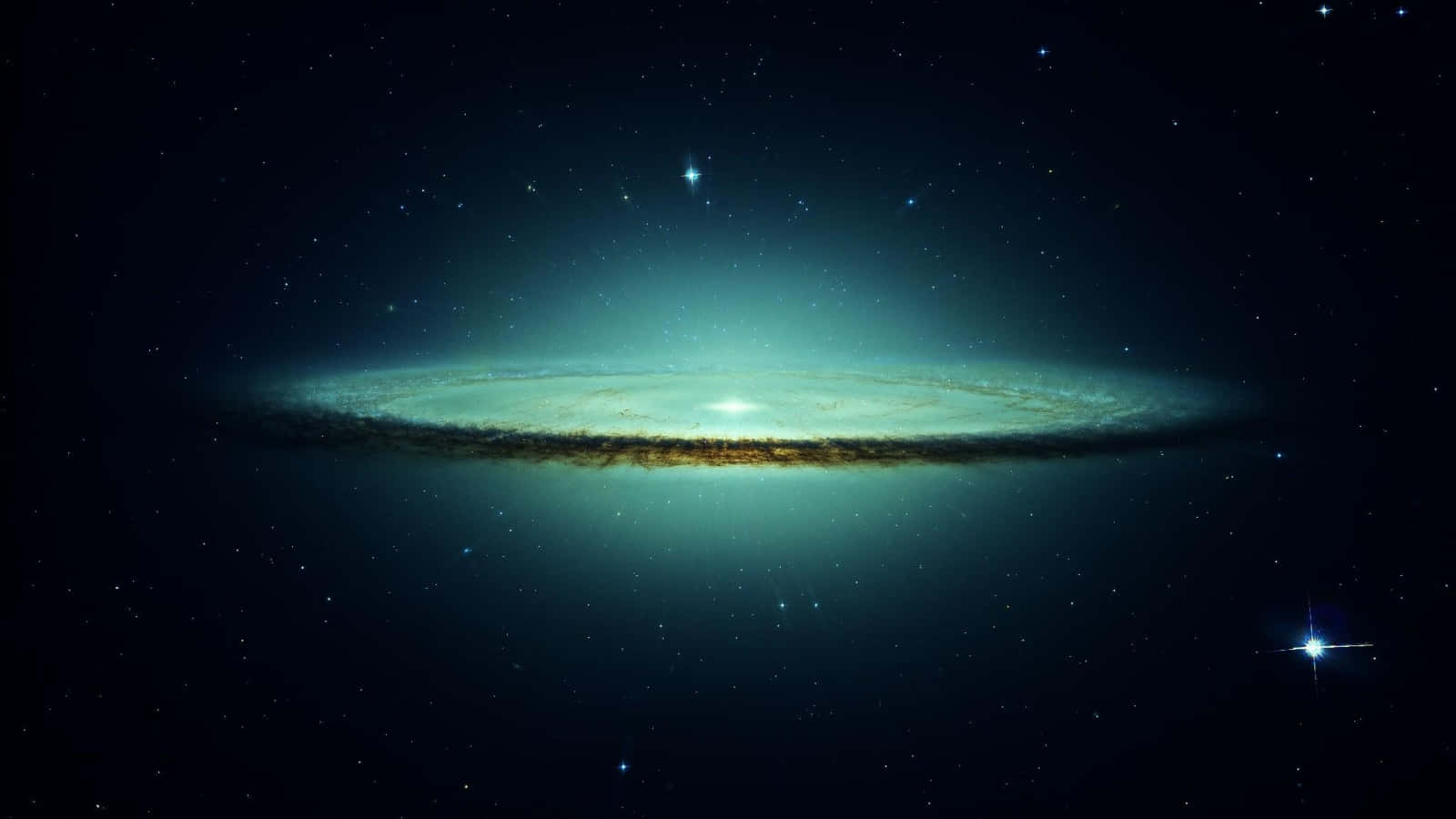 Majestic Sombrero Galaxy In Vibrant Colors Wallpaper