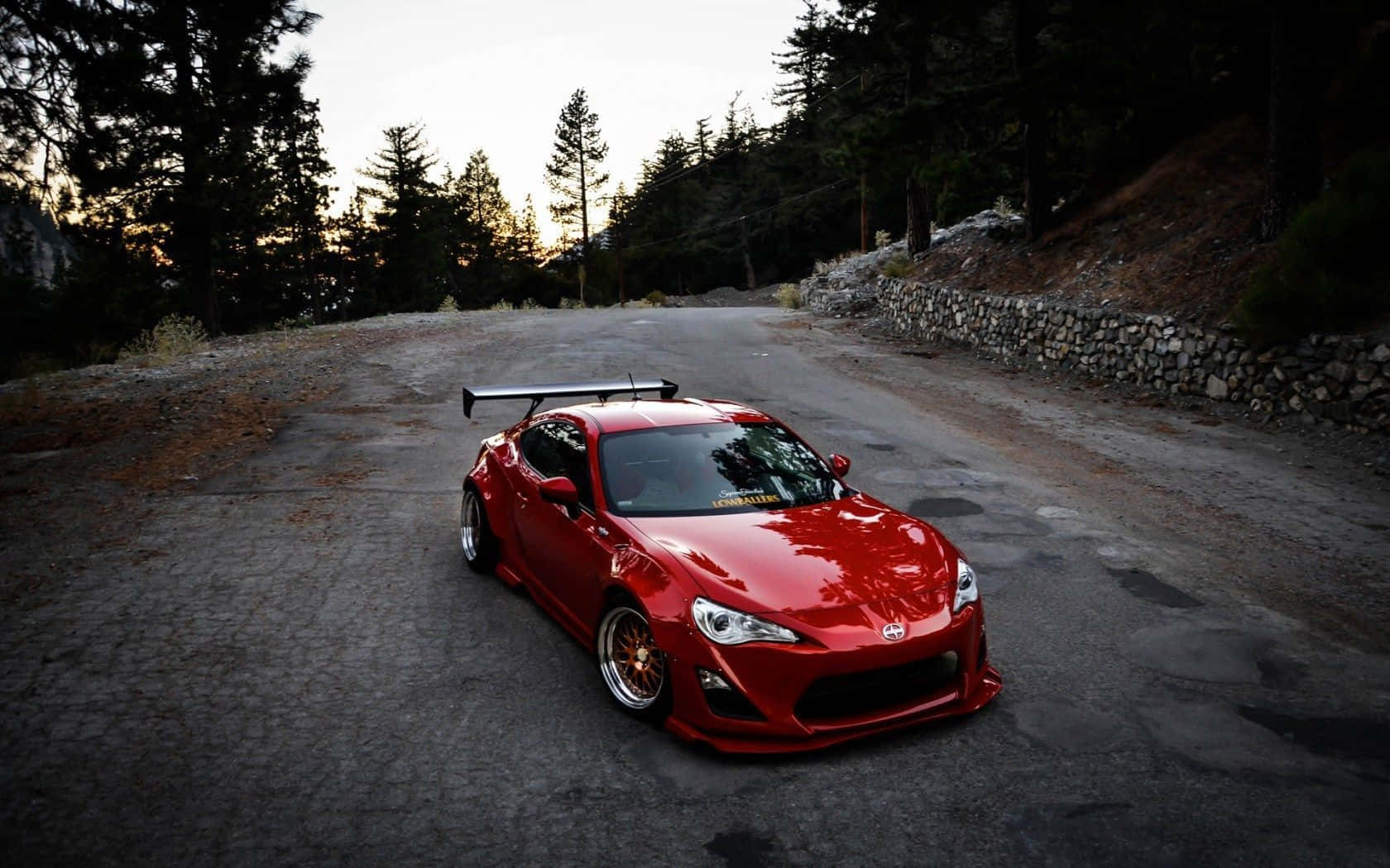 Majestic Subaru Brz Basking In The Night Glow Wallpaper