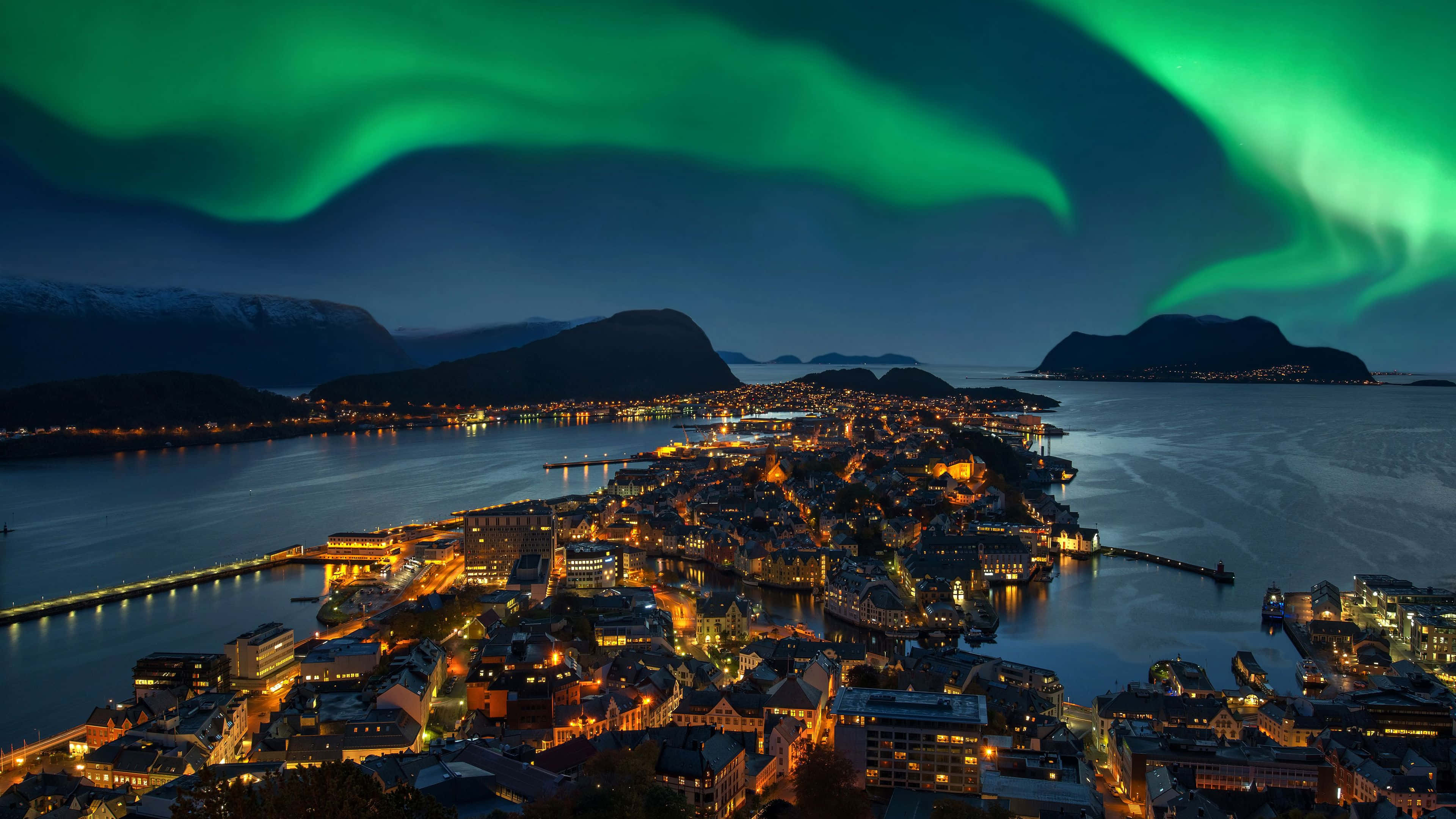 Majestic View Of Ålesund, Norway Wallpaper