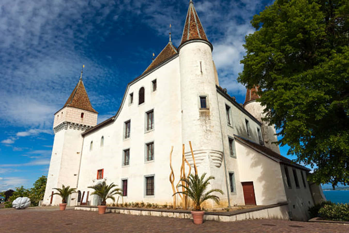 Majestic View Of Lake Geneva From Nyon, Switzerland Wallpaper