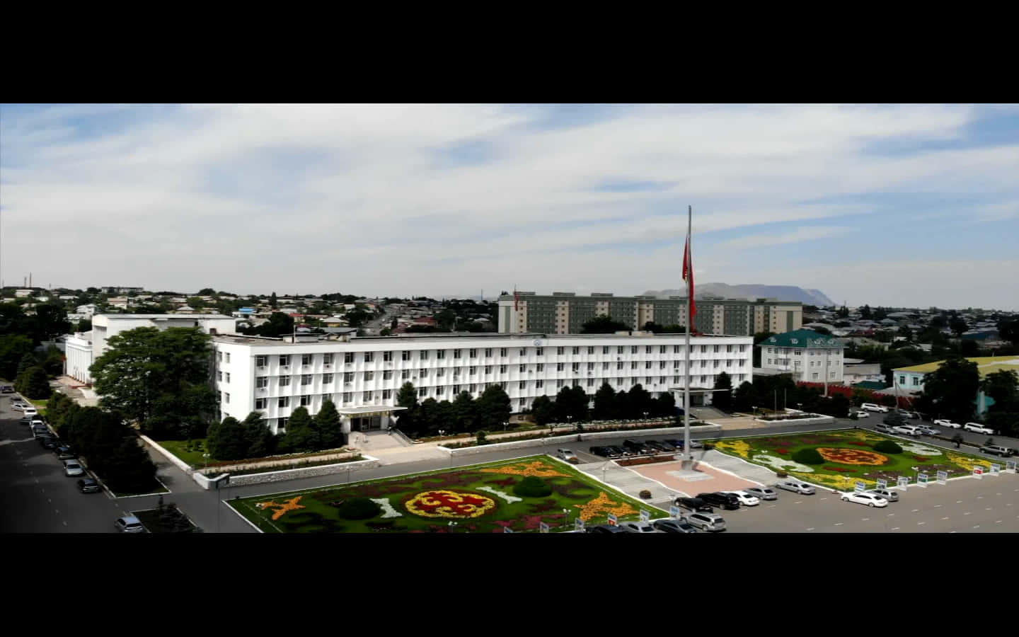 Majestic View Of Osh Oblast Administration Building Wallpaper