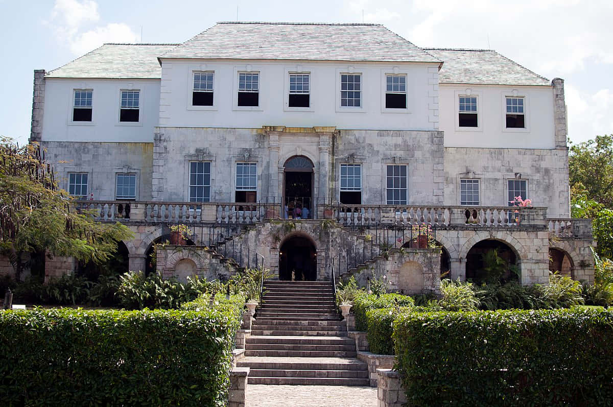 Majestic View Of Rose Hall Great House- Jamaica's Historic Gem Wallpaper