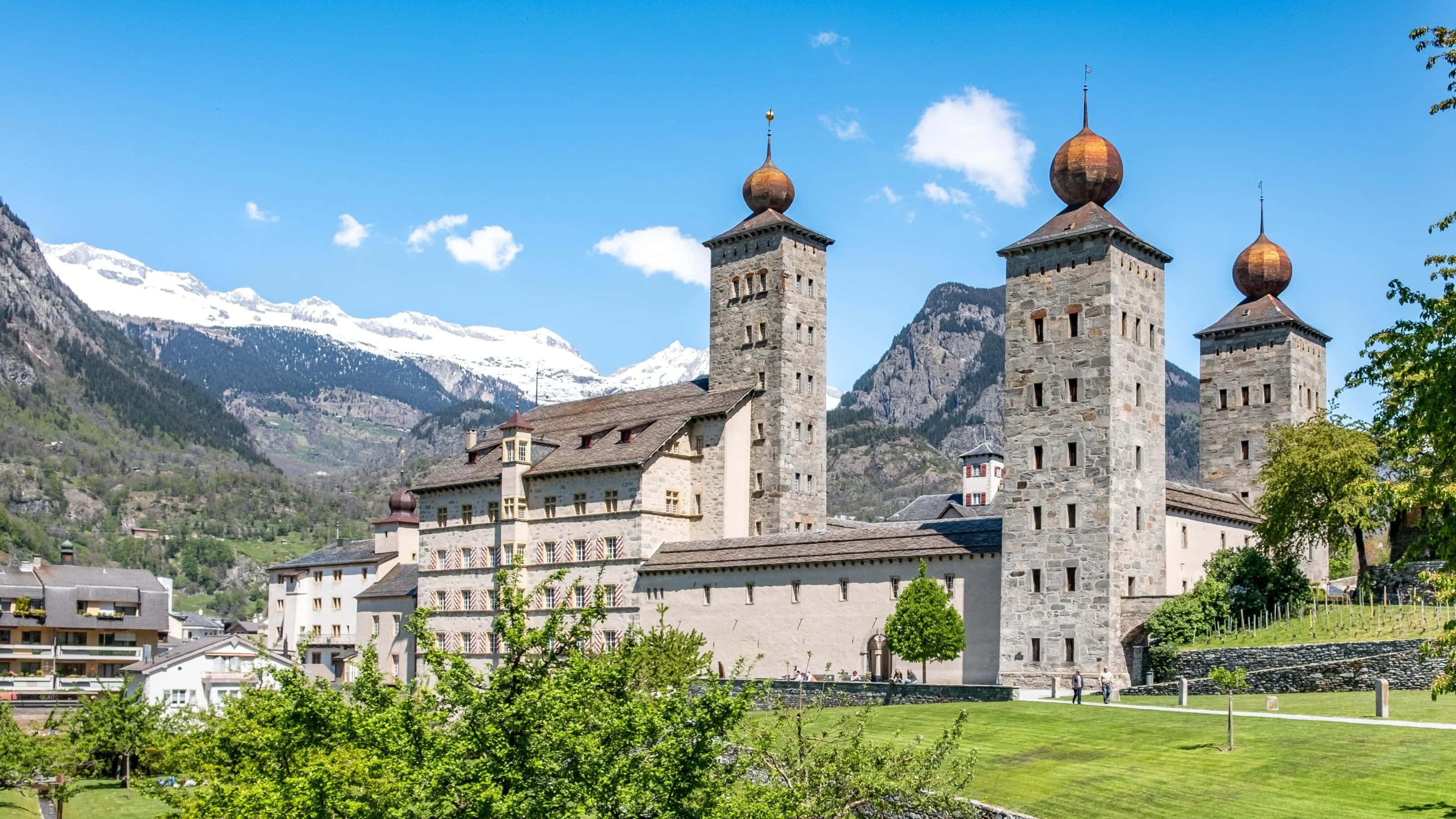 Majestic View Of Simplon Pass, Brig, Switzerland Wallpaper