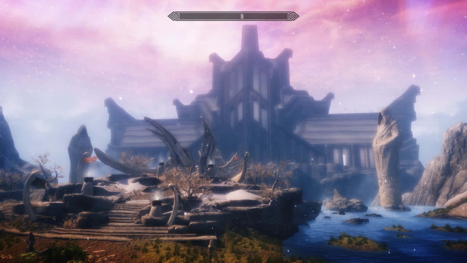 Majestic View Of Sovngarde In The Elder Scrolls V: Skyrim Wallpaper