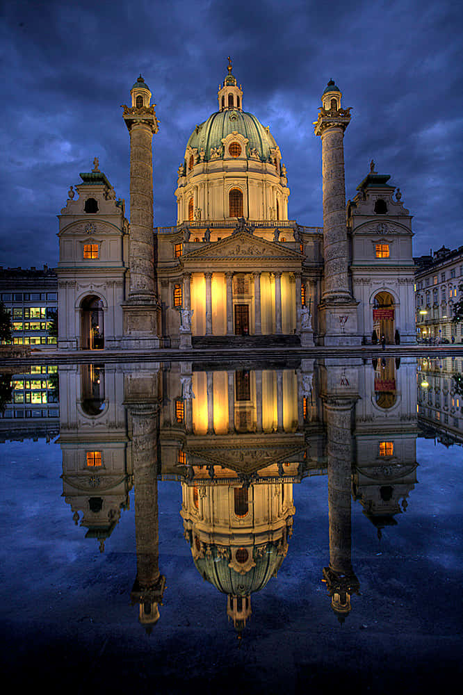 Majestic View Of Vienna Cathedral Wallpaper