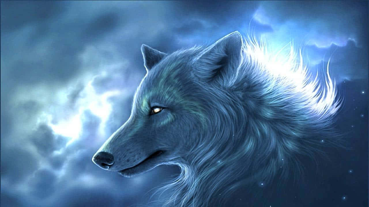 Majestic White Wolf In Pristine Wilderness Wallpaper