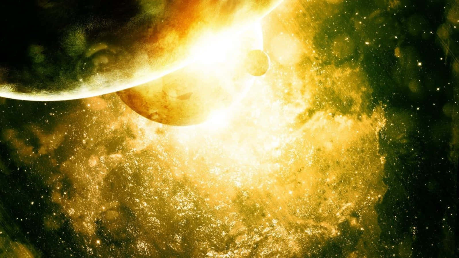 Majestic Yellow Galaxy Wallpaper