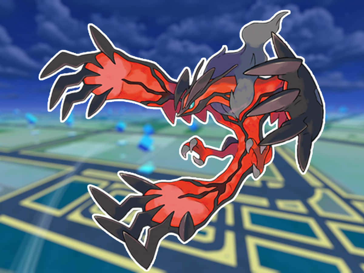 Majestic Yveltal Soaring - A Symbol Of Destruction In Pokemon Go Wallpaper