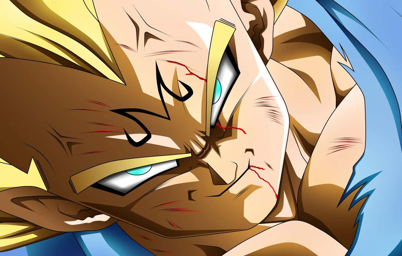 Majin Vegeta Unleashing His Power Wallpaper