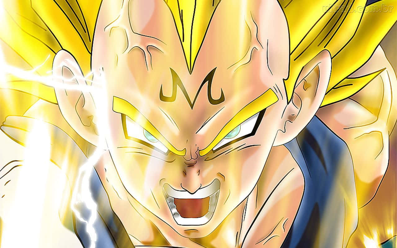 Majin Vegeta Wears A Smile On His Face Wallpaper